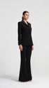 Shining Detail Black Double Breasted Jacket